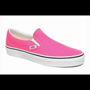 NWT Vans Classic Slip-On Neon Pink US Men 11.5
